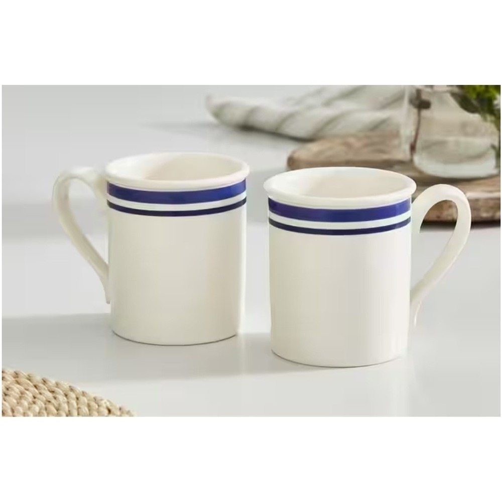 NWT Set of 4 Breakfast Mug
Portmeirion Potter's Stripe Blue